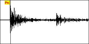 Seismogramm von Erdbeben in Adria registriert in Arzberg