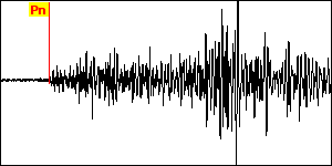 Seismogramm von Erdbeben in Kroatien registriert in Arzberg