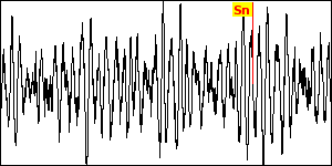 Seismogramm von Erdbeben in Deutschland registriert in Arzberg