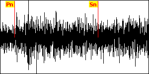Seismogramm von Erdbeben in Schweiz registriert in Arzberg
